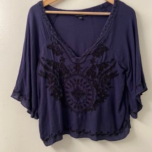 American Eagle Embroidered Blouse